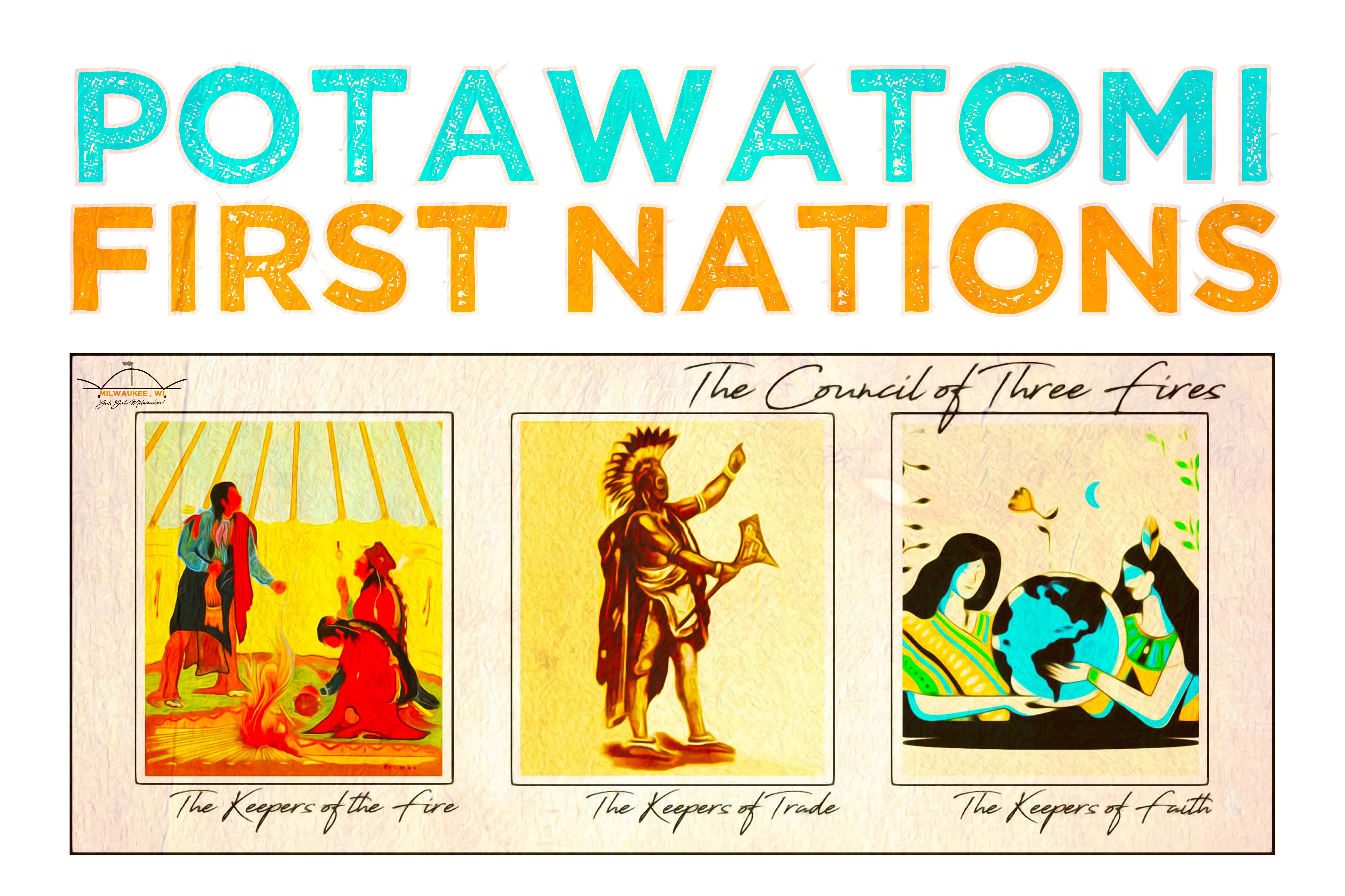 Potawatomi, Ojibwe, and Ottawa coexisted like family over generations. From there, the three tribes split off into three distinct groups. “The Council of Three Fires” is an alliance of the three nations.